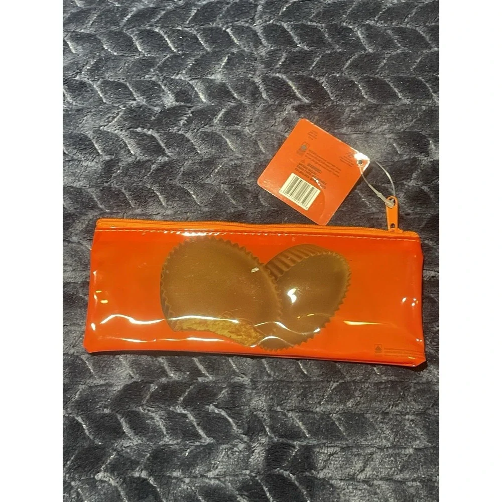 Reese's Peanut Butter Cup Chocolate Vinyl Zipper Pencil/Make Up/Coin/Wallet/ Bag